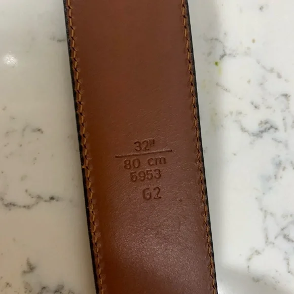 Coach black leather Belt. Size 32”